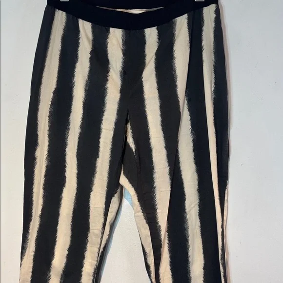 Liviana Conti lightweight striped cotton elastic waist pants size US8 (46) - Picture 4 of 12